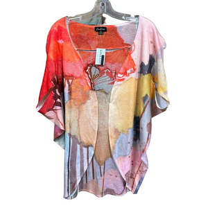 Cartise NWT light knit cardigan coverup  up open cardigan Medium sunset shades